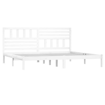 vidaXL Bed Frame without Mattress White Solid Wood Pine 200x200 cm