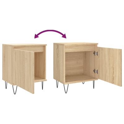 vidaXL Bedside Cabinets 2 pcs Sonoma Oak 40x30x50 cm Engineered Wood