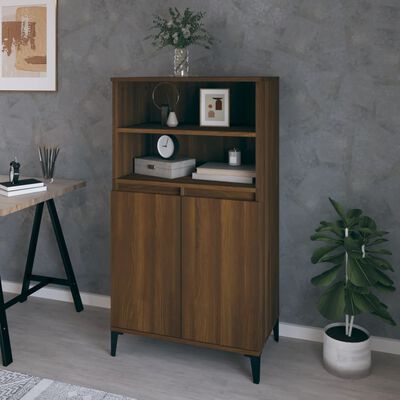 vidaXL Highboard Brown Oak 60x36x110 cm Engineered Wood