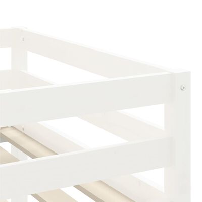 vidaXL Kids' Loft Bed without Mattress with Ladder White 90x190 cm Single