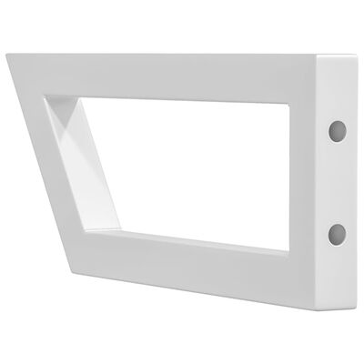 vidaXL Shelf Brackets for Washbasin 2 pcs White Trapezium Steel