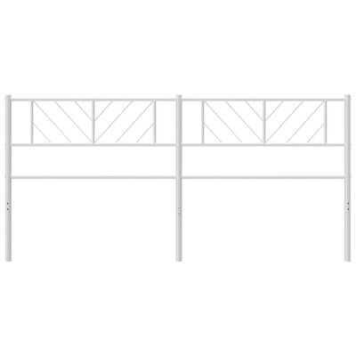 vidaXL Metal Headboard White 200 cm