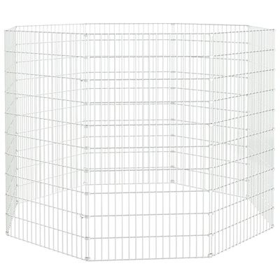 vidaXL Free Range Animal Enclosure 8-Panel 54x100 cm Galvanised Iron