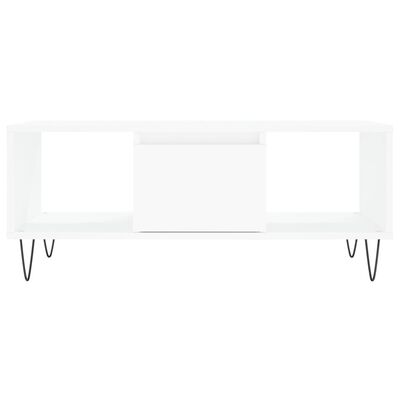 vidaXL Coffee Table White 90x50x36.5 cm Engineered Wood