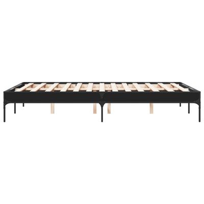 vidaXL Bed Frame without Mattress Black 135x190 cm Double