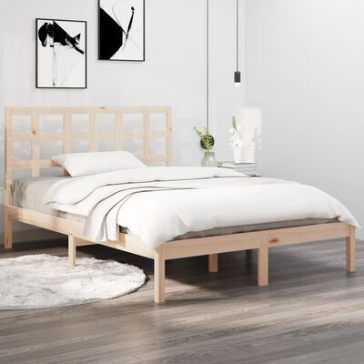 vidaXL Bed Frame without Mattress 120x190 cm Small Double Solid Wood