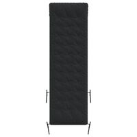 vidaXL Sun Lounger Cushion Black 160x50x10 cm Faux Suede Leather