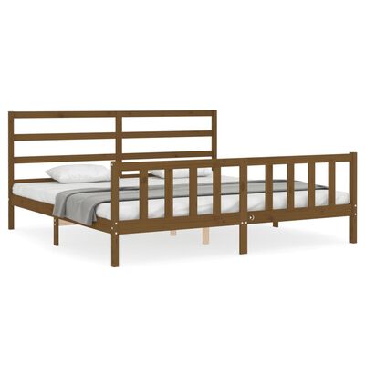 vidaXL Bed Frame without Mattress Honey Brown 200x200 cm Solid Wood Pine