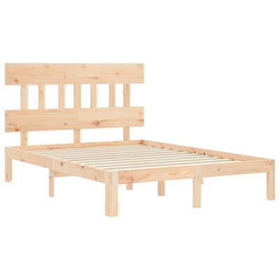 vidaXL Bed Frame without Mattress Double Solid Wood Pine