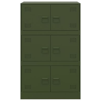 vidaXL Sideboard Olive Green 67x39x107 cm Steel