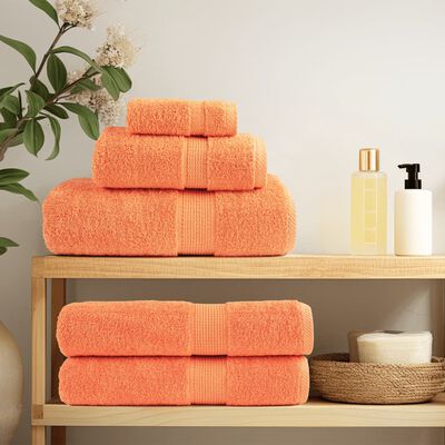 vidaXL 12 Piece Premium Towel Set SOLUND Orange 600 gsm