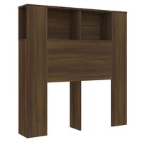 vidaXL Headboard Cabinet Brown Oak 100x18.5x104.5 cm