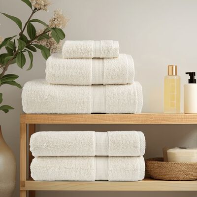 vidaXL 12 Piece Premium Towel Set SOLUND Cream 600 gsm