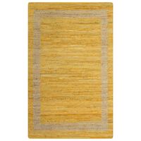 vidaXL Handmade Rug Jute Yellow 160x230 cm