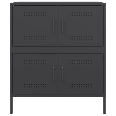 vidaXL Sideboard Black 68x39x79 cm Steel