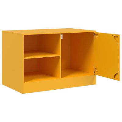 vidaXL TV Cabinet Mustard Yellow 67x39x44 cm Steel