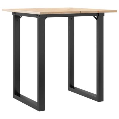 vidaXL Dining Table O-Frame 60x60x75 cm Solid Wood Pine and Cast Iron