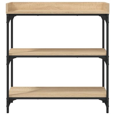 vidaXL Console Table with Shelves Sonoma Oak 75x30x80 cm