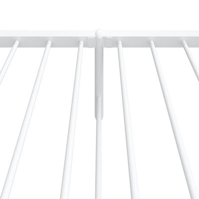 vidaXL Metal Bed Frame without Mattress with Footboard White 100x190 cm