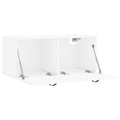 vidaXL Wall Cabinet High Gloss White 80x36.5x35 cm Engineered Wood