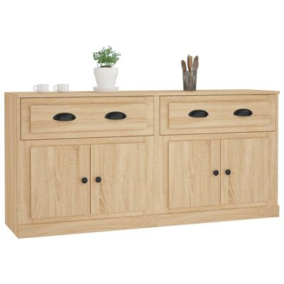 vidaXL Sideboards 2 pcs Sonoma Oak Engineered Wood