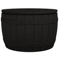 vidaXL 3-in-1 Garden Storage Box Black Polypropylene