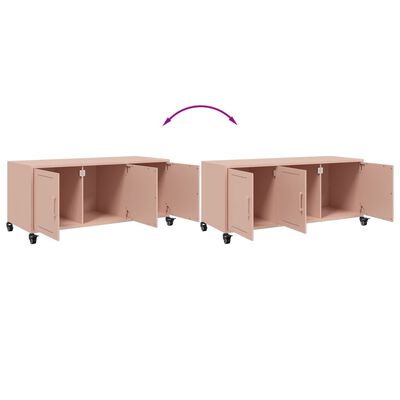 vidaXL TV Cabinet Pink 100.5x39x43.5 cm Steel