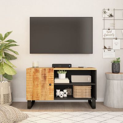 vidaXL TV Cabinet 80x33x46 cm Solid Wood Mango&Engineered Wood