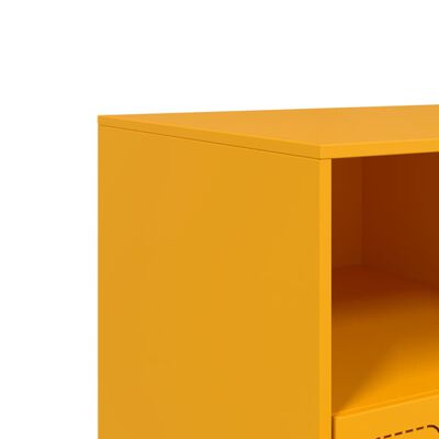 vidaXL TV Cabinet Mustard Yellow 99x39x44 cm Steel