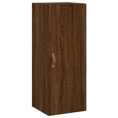 vidaXL Wall Mounted Cabinet Brown Oak 34.5x34x90 cm