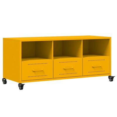 vidaXL TV Cabinet Mustard Yellow 100.5x39x43.5 cm Steel