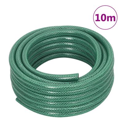 vidaXL Garden Hose with Fitting Set Green 0.5" 10 m PVC