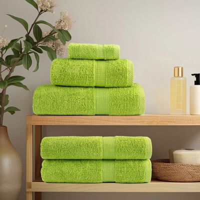 vidaXL Premium Hand Towels SOLUND 10 pcs Apple Green 50x100 cm 600 gsm