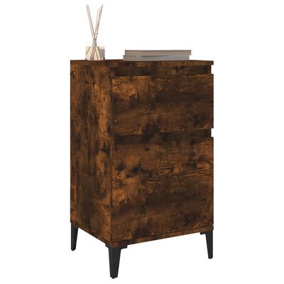 vidaXL Bedside Cabinets 2 pcs Smoked Oak 40x35x70 cm