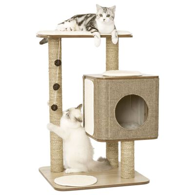 Jack and Vanilla Cat Tree House Molly 56x56x86 cm Brown