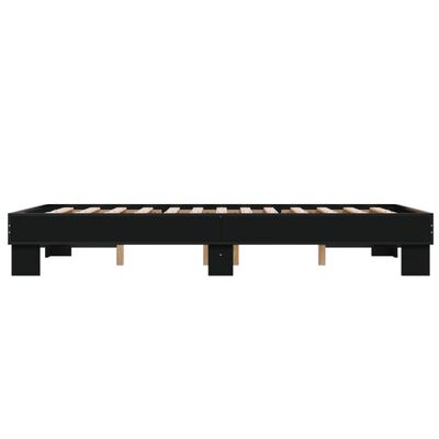 vidaXL Bed Frame without Mattress Black 140x200 cm