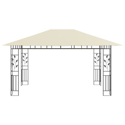 vidaXL Gazebo with Mosquito Net 4x3x2.73 m Cream 180 g/m²