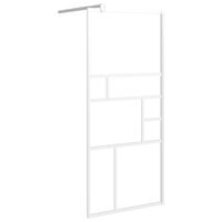 vidaXL Walk-in Shower Wall 90x195 cm ESG Glass White