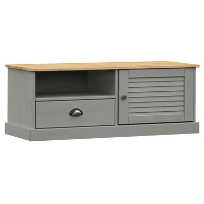 vidaXL TV Cabinet VIGO Grey 106x40x40 cm Solid Wood Pine