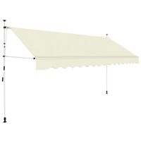 vidaXL Manual Retractable Awning 400 cm Cream