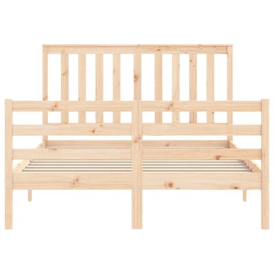 vidaXL Bed Frame without Mattress Small Double Solid Wood