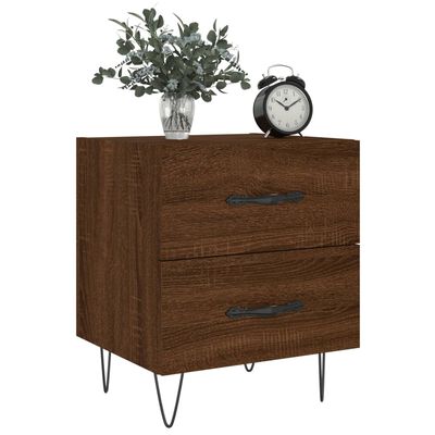 vidaXL Bedside Cabinets 2 pcs Brown Oak 40x35x47.5 cm Engineered Wood