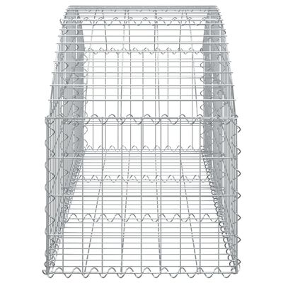 vidaXL Arched Gabion Basket 150x50x40/60 cm Galvanised Iron