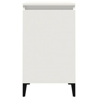 vidaXL Bedside Cabinet White 40x35x70 cm Engineered Wood