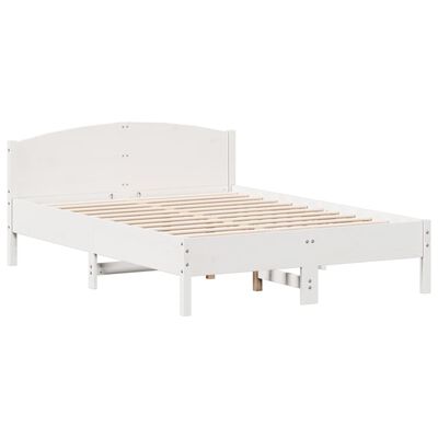 vidaXL Bed Frame without Mattress White 140x190 cm Solid Wood Pine