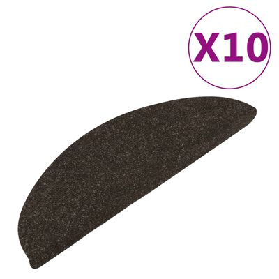 vidaXL Stair Mats Self-adhesive 10 pcs Anthracite 56x17x3 cm