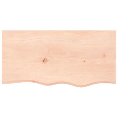 vidaXL Table Top 80x40x(2-4) cm Untreated Solid Wood Oak