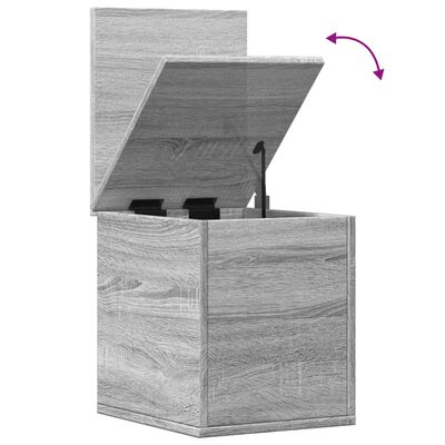 vidaXL Storage Box Grey Sonoma 30x35x35 cm Engineered Wood