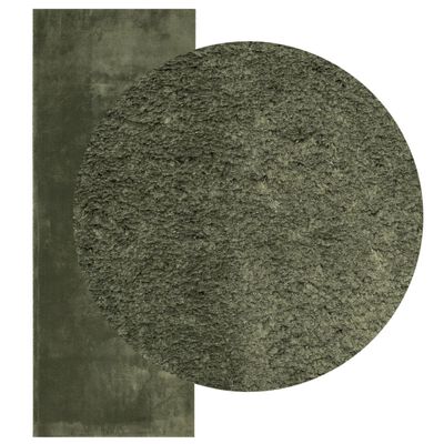 vidaXL Rug HUARTE Short Pile Soft and Washable Forest Green 80x200 cm