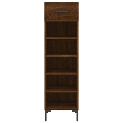 vidaXL Shoe Cabinet Brown Oak 30x35x105 cm Engineered Wood